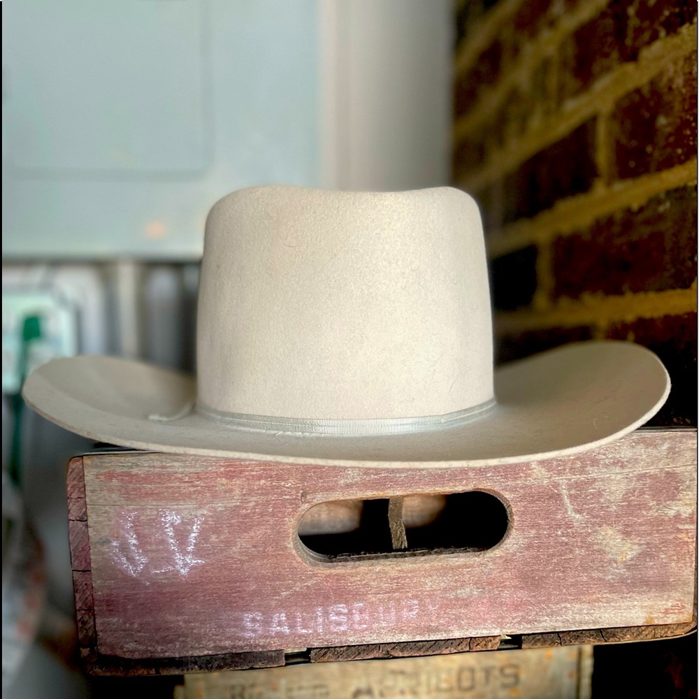 Beautiful American Hat Company felt silver hat. Western or bohemian look. Size s